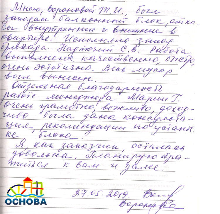 Отзыв Воронова Т.И
