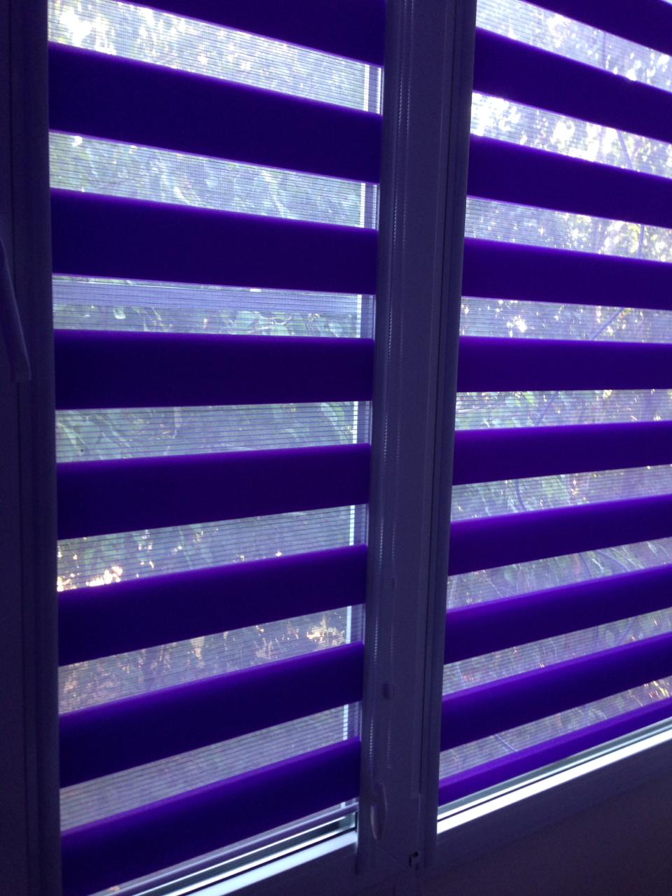 Рулонные шторы,День-Ночь.Ткань стандарт фиолетовый